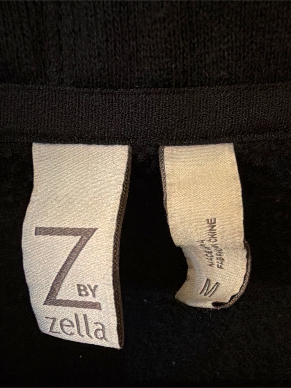 Zella Shooting Star Drape Collar Cardigan Black Size Medium - Picture 4 of 6